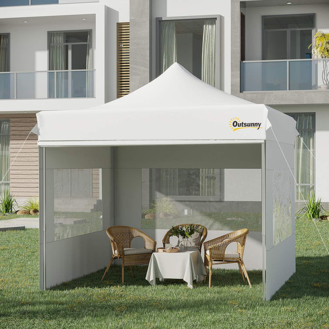 Pop-up zahradní stan, vodotěsný, bílý, 300 x 300 cm