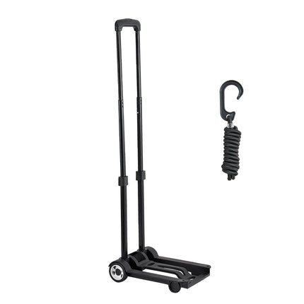 Folding Hand Truck, 110 lb Capacity, 2-Wheel With Bungee