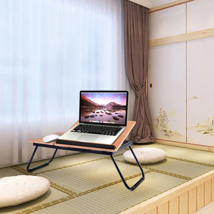 Skládací stolek na notebook s naklápěcí deskou, 4 úhly, černá