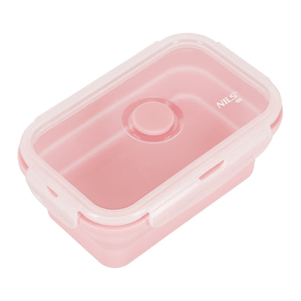 Skládací svačinový box, růžová, objem 500ml