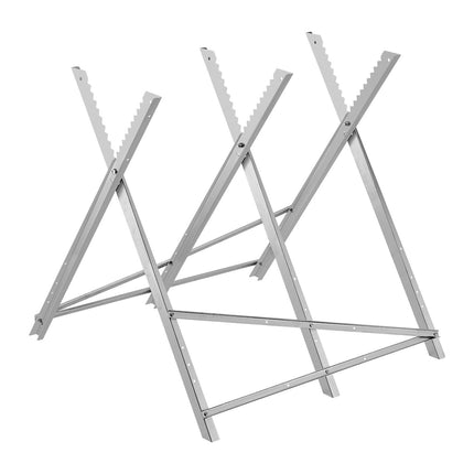 Folding Metal Sawhorse, 330 lb Capacity, Serrated Top