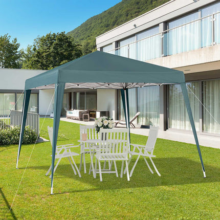 Skládací ocelový pavilon s taškou na přenášení, 2.4x2.4M, zelený