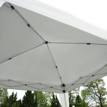 Skládací pavilon z oceli s taškou na přenášení, bílý, 2.4x2.4M