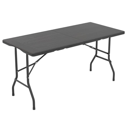 Skládací piknikový stůl, HDPE s dekorem dřeva, 152x70cm