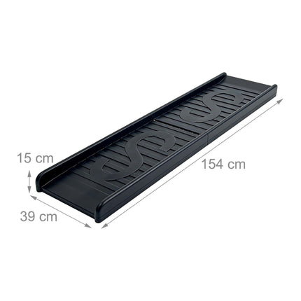 Skládací plastová rampa pro psy, černá, délka 154 cm