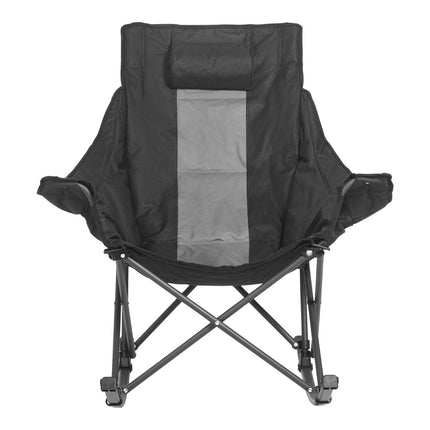 Folding Rocking Camping Chair – 225 lb, Cup Holder, Pocket