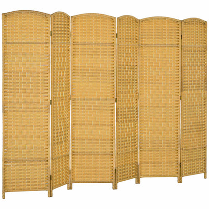 Skládací paraván, 6 panelů, borovicový rám, 270x180 cm