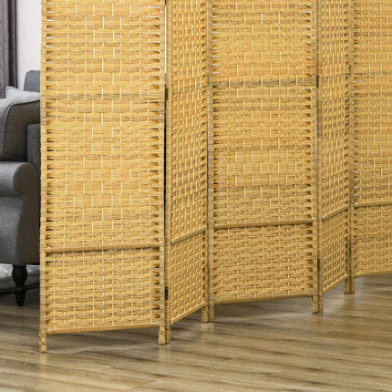 Skládací paraván, 6 panelů, borovicový rám, 270x180 cm