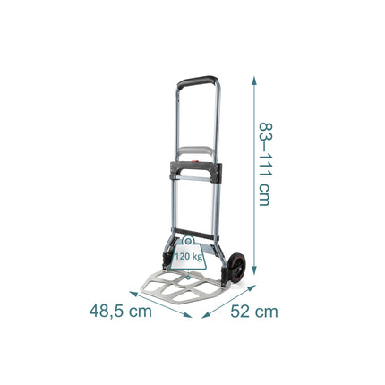 Skládací rudl, nosnost 120 kg, teleskopická rukojeť