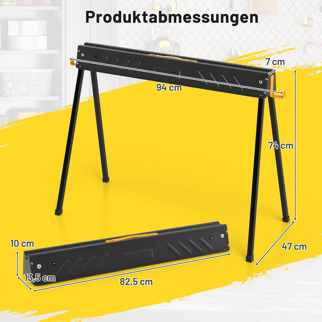 Sada skládacích koz, nosnost 500KG, kovový rám