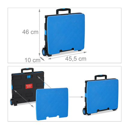 Skládací nákupní vozík s víkem, nosnost 35kg