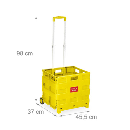 Skládací nákupní vozík s teleskopickou rukojetí, nosnost 35 kg