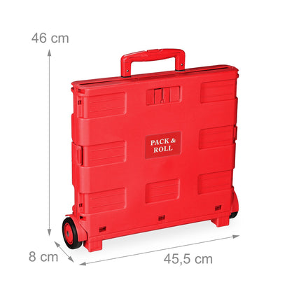 Folding Shopping Trolley with Telescopic Handle, 35kg Capacity