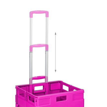 Folding Shopping Trolley with Telescopic Handle, 35kg Capacity