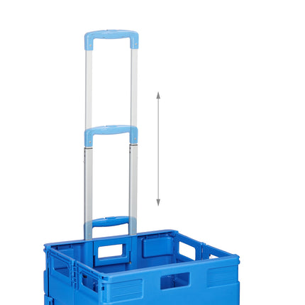 Folding Shopping Trolley with Telescopic Handle, 35kg Capacity