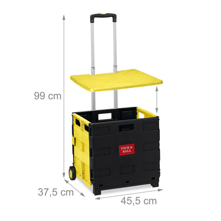 Skládací nákupní vozík na kolečkách, nosnost 35kg