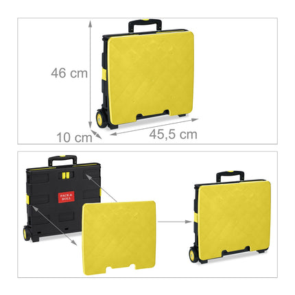 Skládací nákupní vozík na kolečkách, nosnost 35kg