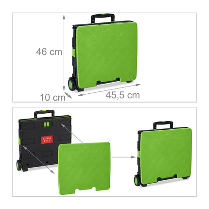 Skládací nákupní vozík na kolečkách, nosnost 35 kg