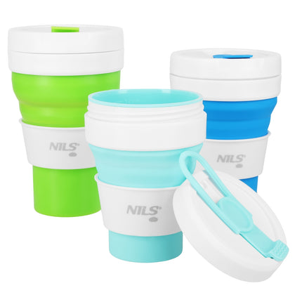 Folding Silicone Cup, 355ml, Mint Color