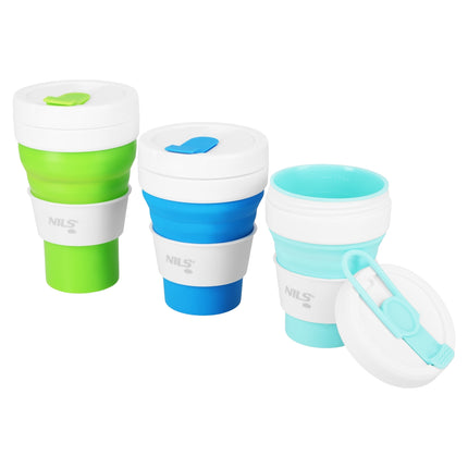 Folding Silicone Cup, 355ml, Mint Color
