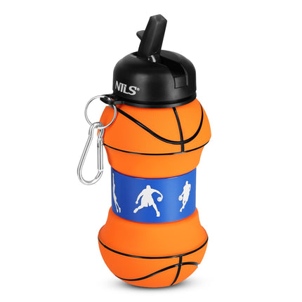 Skládací silikonový kelímek 550ml – basketbalový motiv