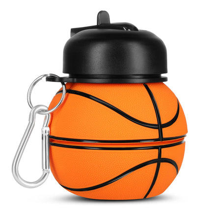 Skládací silikonový kelímek 550ml – basketbalový motiv