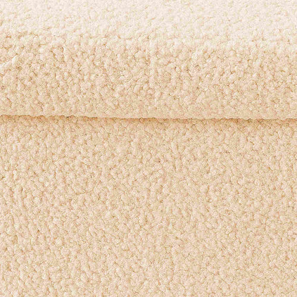 Folding Storage Bench with Teddy Fabric, 2-Seater