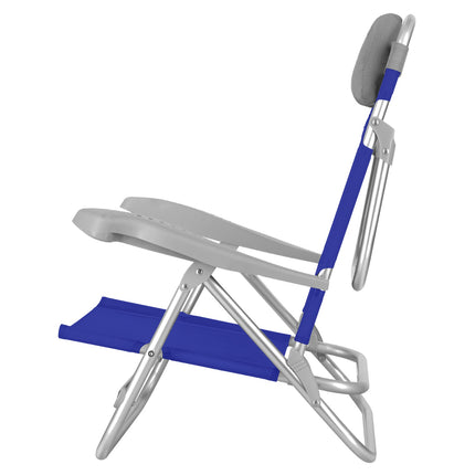 Skládací turistická židle, modrošedá, kompaktní design