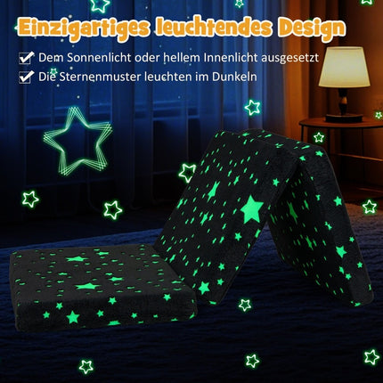 Folding Travel Mattress 60x120 cm, Glow-in-the-Dark Design