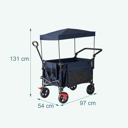 Skládací vozík se střechou, objem 200L, nosnost 150kg
