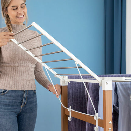 Skládací vertikální sušák na prádlo s kolečky Dreeyl InnovaGoods, 38 tyčí
