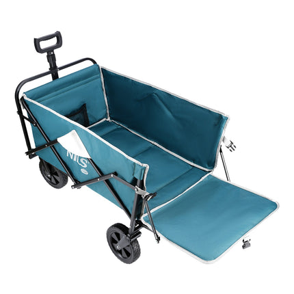 Skládací přepravní vozík, zelenošedá, objem 125L