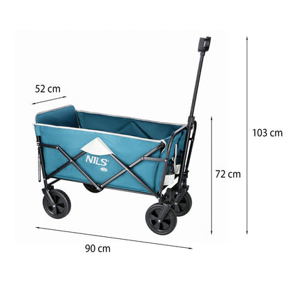 Skládací přepravní vozík, zelenošedá, objem 125L