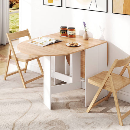 Folding White Table for 4-7 People, 163x80x75 cm