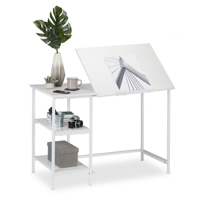 Opvouwbaar bureau met 3 planken