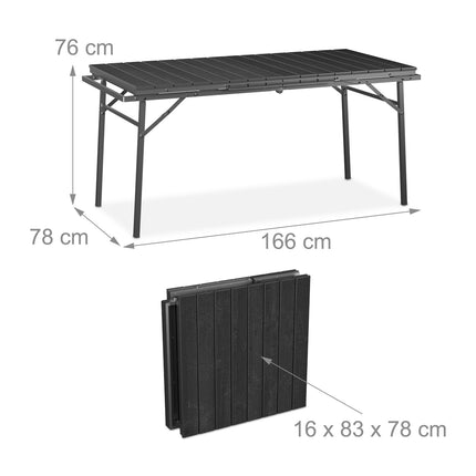 Skládací rozkládací zahradní stůl