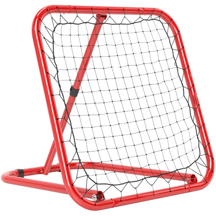 Folding football rebounder - red, metal, 63 x 63 cm