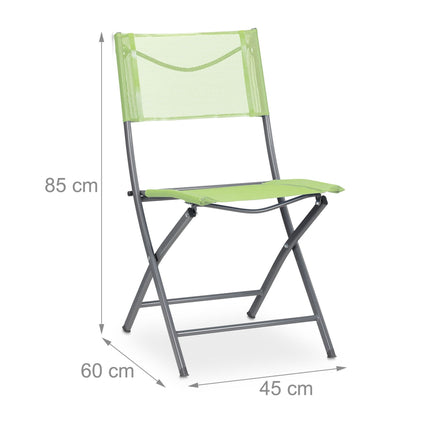 Klappbarer Gartenstuhl 2er Set grün