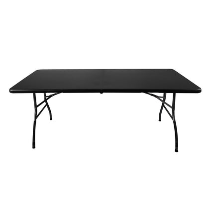 Skládací zahradní stůl 180cm + 2 lavice – černá