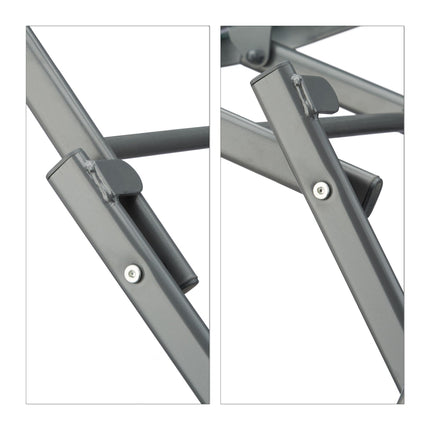 Folding garden table with glass top