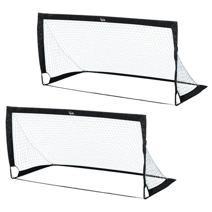 Folding mini soccer goals in steel and Tetrolon, set of 2