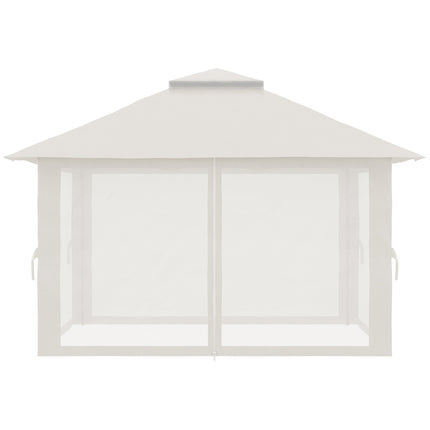 Skládací zahradní pavilon 4x4m, UV ochrana, výškově nastavitelný, krémová