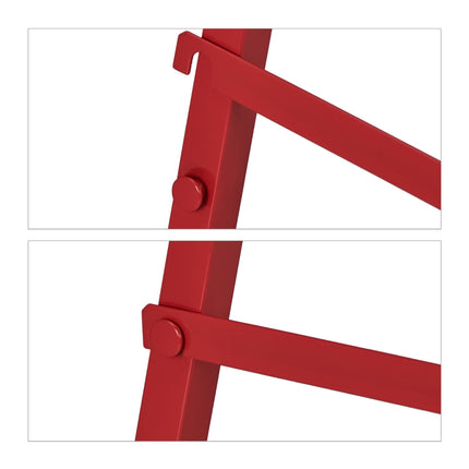 Folding stands, set of 2 in red