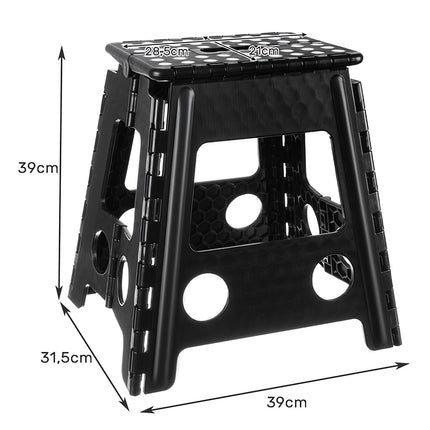 Klapphocker schwarz-weiß 39cm 
