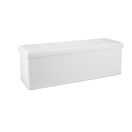 Folding storage bench in artificial leather
