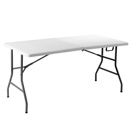 Skládací stůl kempingový stůl zahradní stůl bílý 153 cm x 74 cm x 74 cm