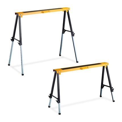 Folding trestle with carrying handle set of 2