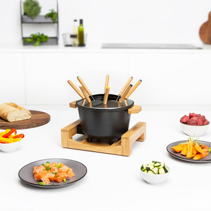 Fondue set Pure Bamboo 173025 1.5l 8 sticks