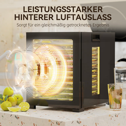 Sušička potravin, 850W, 12 nerezových pater, časovač