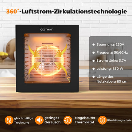 Sušička potravin s 10 nerezovými patry, časovač 48H, 30-75℃
